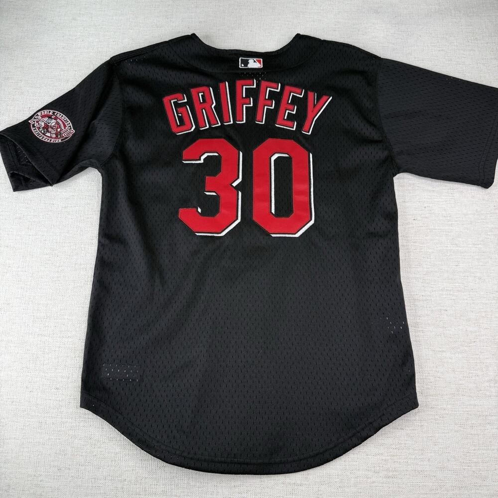 Mitchell & Ness Cincinnati Reds Ken Griffey Jr. Jersey Youth L Black Stitched